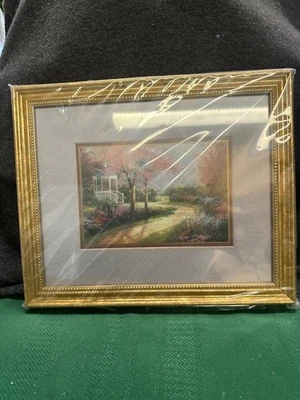 Impresión de acento Thomas Kinkade del artista listado, faro bellamente enmarcado con certificado de autenticidad Foto 1 de 3