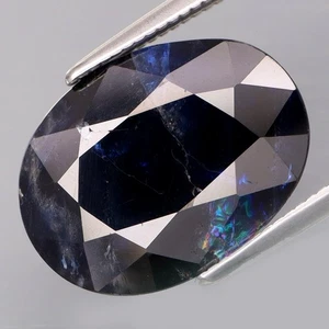 ¡Preciosa gema de 6,79 quilates! Zafiro térmico normal azul medianoche natural GRANDE África - Imagen 1 de 4