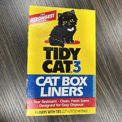 De colección Tidy Cat 3 cajas forros 22" X 2’6’’ 2 mil paquete de 4 NUEVO COMO NUEVO 1989 descontinuado Foto 1 de 4