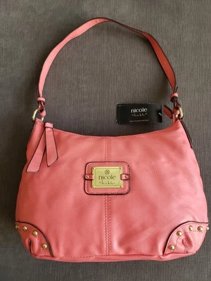 Nicole Miller Coral/Papaya Vegan Leather Handbag Shoulder Bag - Brand New $65 - Image 1 of 4
