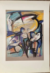 ALFRED GOCKEL, NUDE LADIES, RARE AUTHENTIC 1980's ART PRINT - Picture 1 of 8