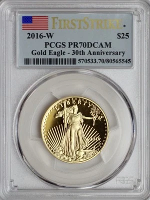 2016-W American Eagle Gold Coin PCGS PR70DCAM 1st Strike - Image 1 of 2