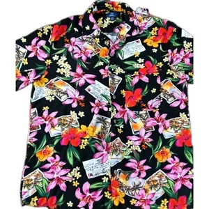Hawaiian Tropical Sz M Short Sleeve Button Up - Picture 1 of 4