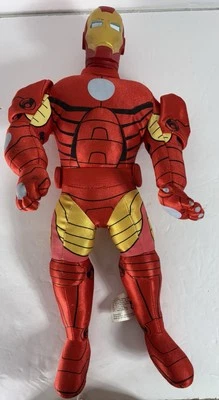 Muñeca de peluche Marvel Iron Man 18" cabeza de plástico rara exclusiva de MU Live Foto 1 de 4
