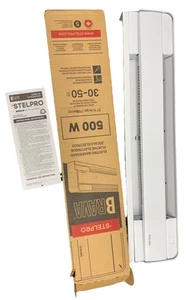 28" Electric Baseboard Heater 500/375W 208/220/240V White 2' STELPRO Brava - Picture 1 of 8