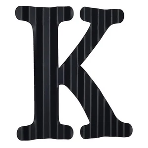 13,7" Metall Buchstaben für Wanddeko, gewellt schwarz große 3D Buchstaben, Dekora... - Bild 1 von 7