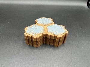 Heroscape Set of 3 3 Hex Piece Stone Gray Tiles Terrain Replacement Game Pieces - Picture 1 of 2