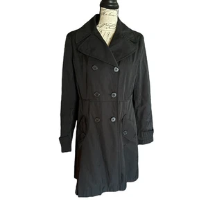 DKNY Damen Trenchcoat schwarz Knopfleiste Größe Medium - Bild 1 von 6