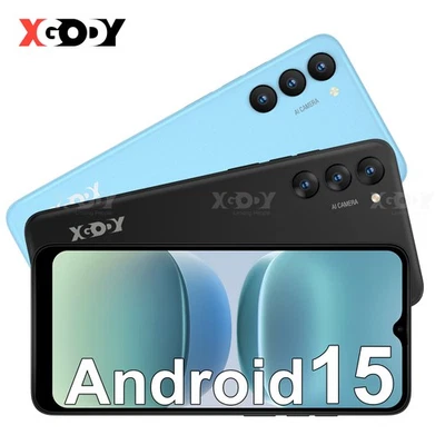 XGODY Cheap Android 15 Smartphone 6.5" Unlocked Mobile Smart Phone 2SIM 7+32GB 13MP 4G