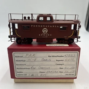 HO GAUGE VINTAGE Olympia GEM BRASS PRR N-8 CABOOSE PAINTED - Picture 1 of 13