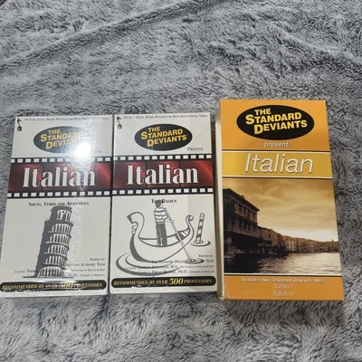 The Standard Deviants Italian Basics Nouns Verbs Adjectives VHS Educational NEW! - Image 1 of 4