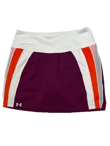 Under Armour Skort Women's Small Pocket Tennis Golf Skirt Maroon Orange Athletic - Picture 1 of 11