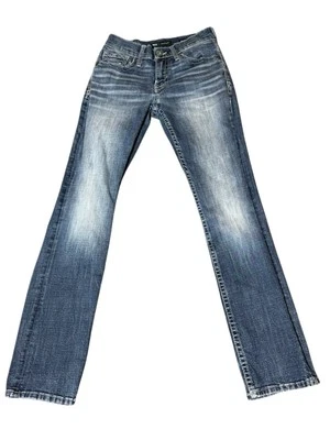 BKE Buckle Jake Jean Mens 28x32 Straight Thick Stitch Stretch Western Distressed - Image 1 of 3