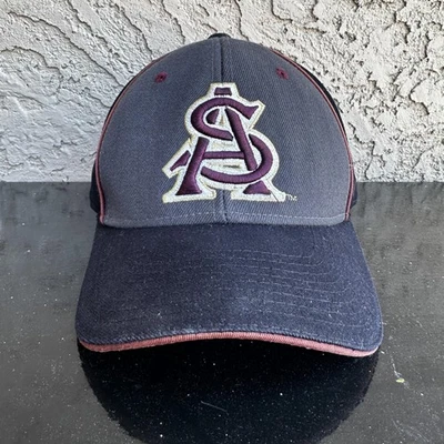 Arizona State Sun Devils Hat Cap Fitted Mens 7 1/2 Gray Maroon NCAA Baseball - Image 1 of 4