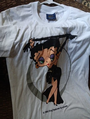 Camiseta Betty Boop 1985 De Colección Talla L Puntada Única, King Features Syndicate Unisex Foto 1 de 4