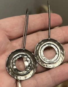 Silpada Sterling Silver Modernist Linear 2.5” Dangle Drop  Threader Earrings 925 - Picture 1 of 5