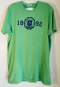 Vintage Abercrombie & Fitch Muskel T-Shirt Erwachsene XXL Einzelnaht Samt Logo Y2K - Bild 1 von 10