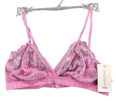 NUEVO Bralette de encaje de lujo para mujer On Gossamer rosa talla grande L nuevo con etiquetas Foto 1 de 3