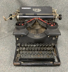 Antike seltene 20er Jahre Royal Standard Schreibmaschine / abgeschrägte Glasseiten - zur Reparatur - Bild 1 von 24