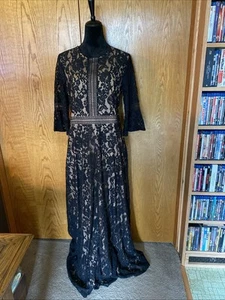 Missmay Retro Gorgeous City Long Black Goth Romantic Whimsigoth Lace Dress XL - Picture 1 of 10