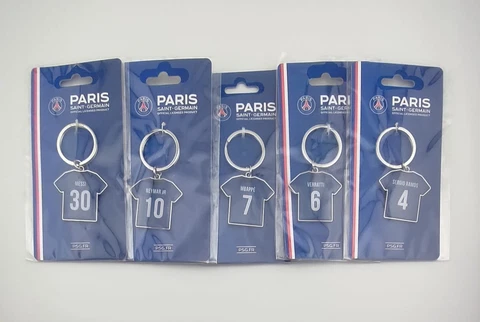 Paris Saint Germain official Licensed Product PSG Team Keychain Set (5 Keychain) Cover