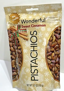 Wonderful Sweet Cinnamon No Shell Pistachios Best by Aug 2025 Resealable Bag - Picture 1 of 7
