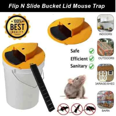 5 Gallon "Flip & Slide" Bucket Trap – Humane Mouse, Rat, Rodent Live Multi-Catch - Image 1 of 4
