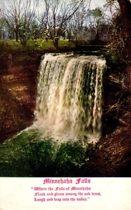 Postcard Minnehaha falls Minneapolis Minnesota - Picture 1 of 2