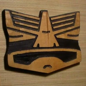 Punchy Face Carved Tiki Wall Plaque - Hawaiian Tiki Bar Outsider Tribal Art - Picture 1 of 1