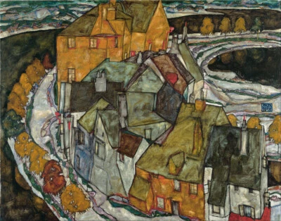 Impresión en lienzo Egon Schiele The Small Town III 16 x 20 Foto 1 de 4