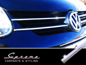 Listones decorativos de cromo para VW Golf 5 V tipo 1K listones de cromo para parrilla superior 3M - Imagen 1 de 4