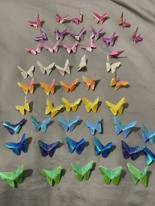 50 origami small cute glitter butterfly - Picture 1 of 3