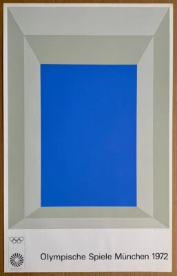Póster Olímpico Josef Albers 72 Munich ORIGINAL Impreso en Alemania edición talla 4000 Ed.2 Foto 1 de 4