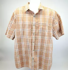 GH Bass Earth Short Sleeve Shirt Gold Brown 60% Cotton 40% Poly Mens Size XL. - Picture 1 of 5