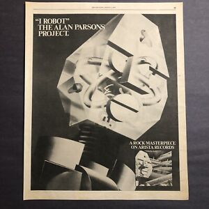 The Alan Parsons Project 'I Robot - Version 3' Original 1977 13" x 10" Advert