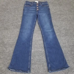 Abercrombie Jeans High Rise Flare Faux Button Fly Mädchen 15/16 lang 26x30 - Bild 1 von 15