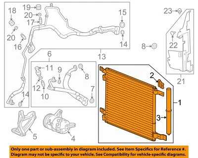 Cadillac GM OEM 11-15 SRX Air Conditioner-Condenser 22973655 Foto 1 de 2