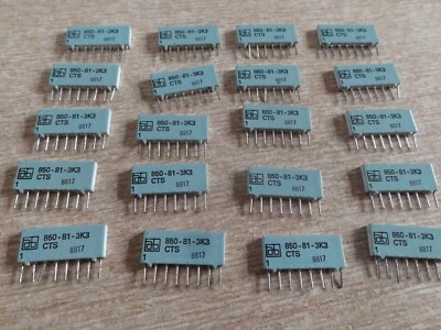 25 CTS 3k3 1% 7 resistor 8 pin resistor network vintage ceramic AB - Image 1 of 4