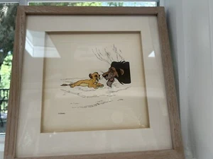 Disney Treasures Lion King Simba and Scar Framed LE 1994 CHECK LISTING DETAILS - Picture 1 of 6