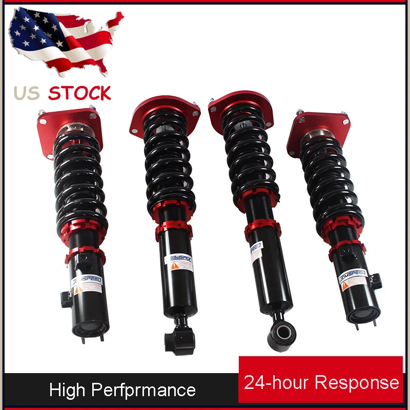 Red Damper Adjustable Coilovers Shocks Springs Struts For Mazda RX-7 1986-1991 - Image 1 of 4