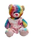 Build A Bear Enchanted Garden Rainbow Hugs Rainbow Plush Teddy Bear Stripes BAB 