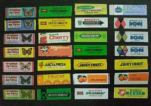 Chewing gum wrappers. Vintage inserts 28 pcs. Juicy Fruit, Dandy, Spearmint, ION - Picture 1 of 24