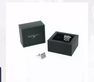 MASTRIONI London Mens Woven Metal Signature CufflinksRRP £67 BNWB - Picture 1 of 4