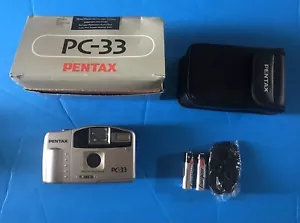 Mint condition Pentax PC-33 35mm Point & Shoot Camera Silver w/original box - Picture 1 of 16