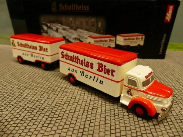 Schuco Piccolo Krupp Schultheiss Bier Berlin Hängerzug 05763