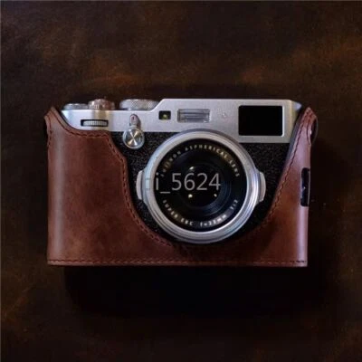 Media caja de cuero de vaca para cámara para Fujifilm X100F base protectora estilo camuflaje Foto 1 de 4