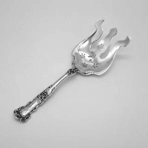 Buttercup Asparagus Serving Fork Gorham Sterling Silver 1899 Mono G - Picture 1 of 4