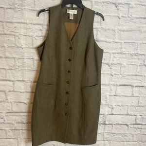 Lord & Taylor Women’s 100% Wool Button Front Sleeveless Vest CareerDress Size 10 - Picture 1 of 5