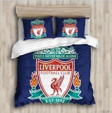 Liverpool Football Club Label Blue Quilt Duvet Cover Set Doona Cover Bedding