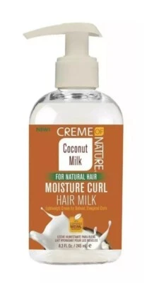 Crema Of Nature Leche de Coco Hidratante Rizo Leche para Cabello 8.3oz/245ml Foto 1 de 3